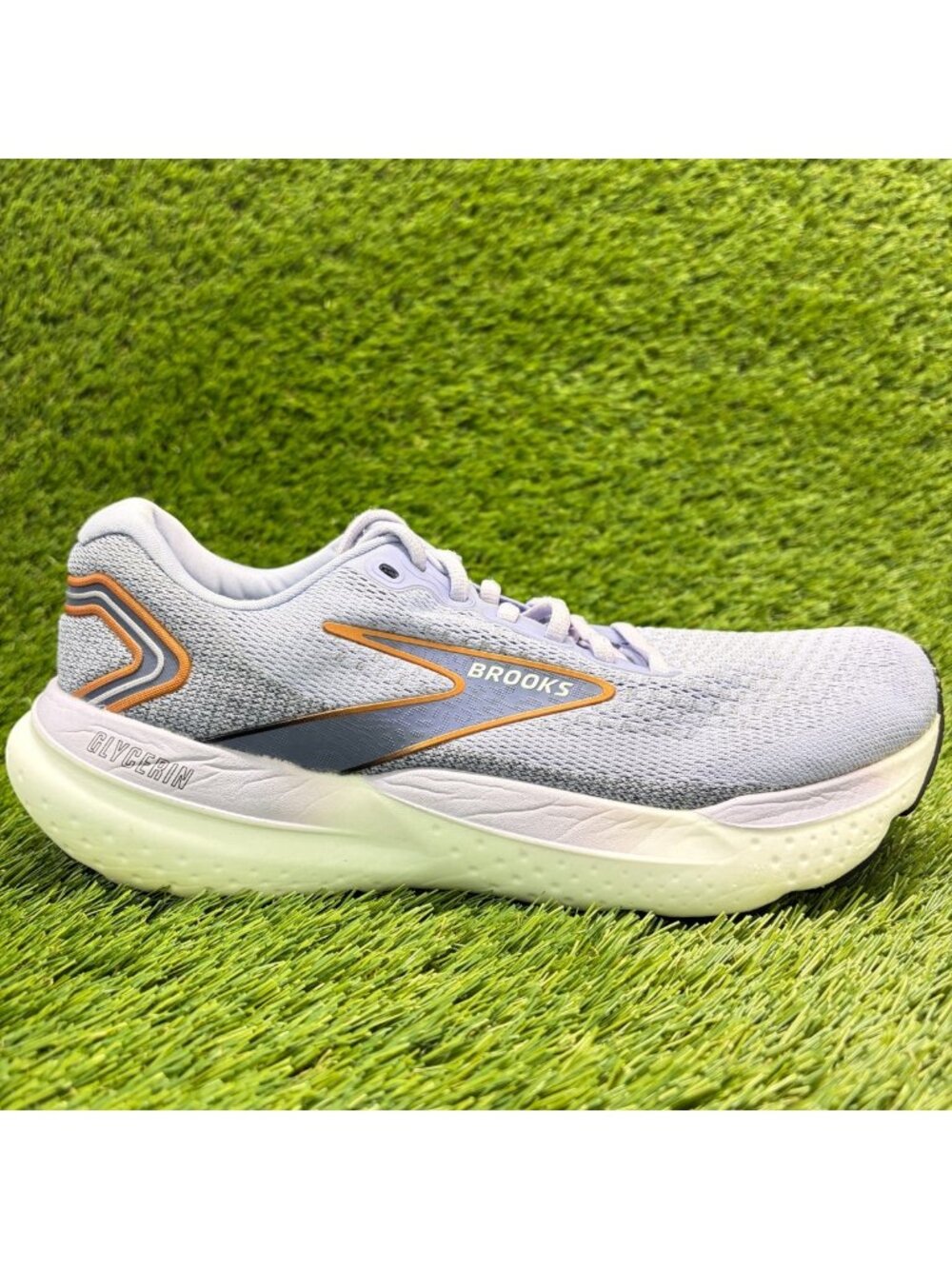 Brooks Glycerin 21 Womens Size 10.5 Purple White Athletic Running Shoes Sneakers